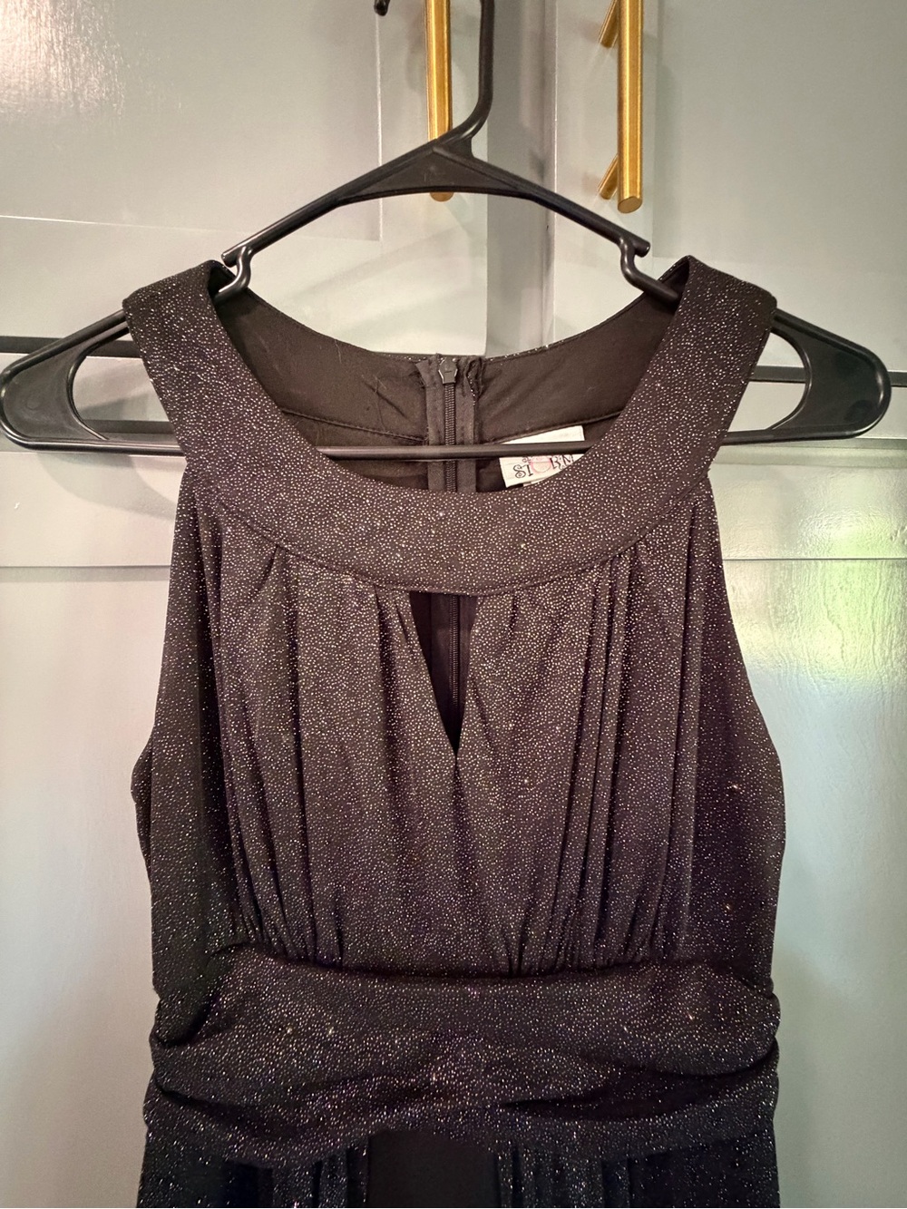 Storm Glimmering Black High Low Sleeveless Maxi Dress Sz L - Picture 4 of 6